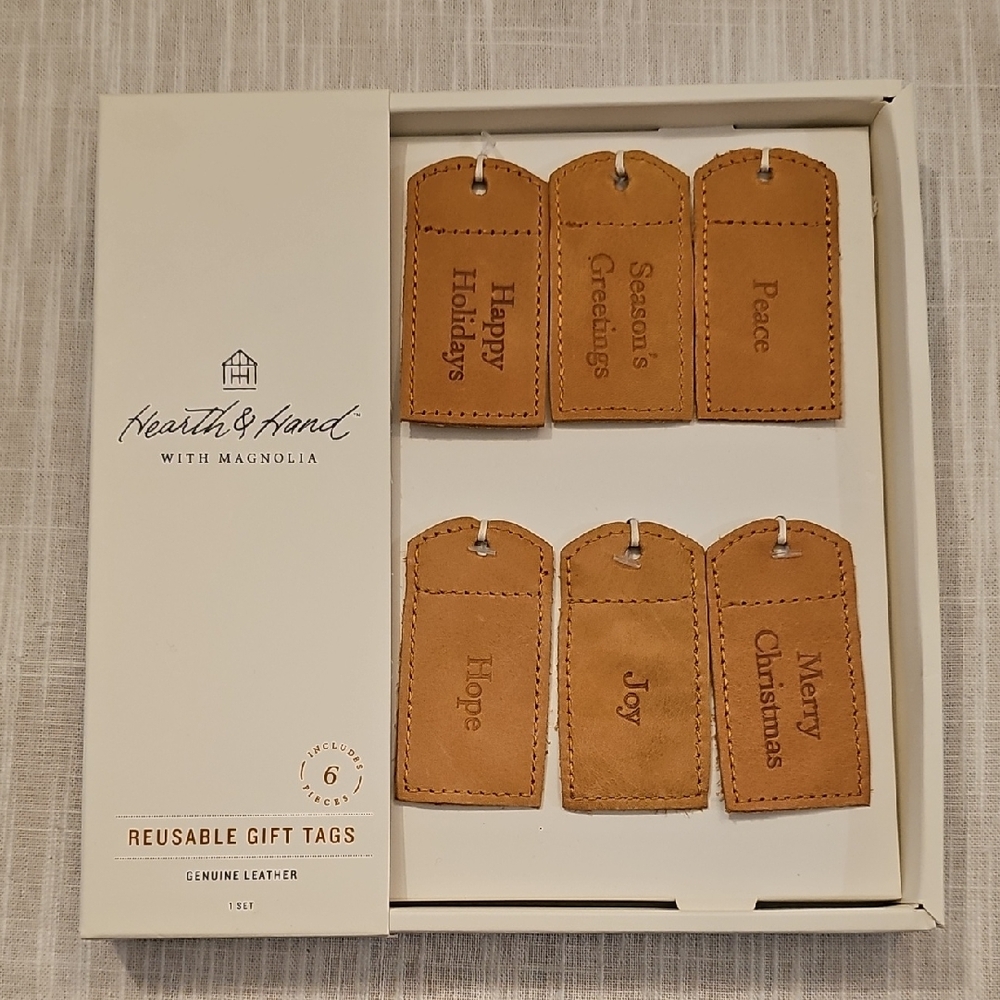 Hearth & Hand Tan Leather Gift Tags